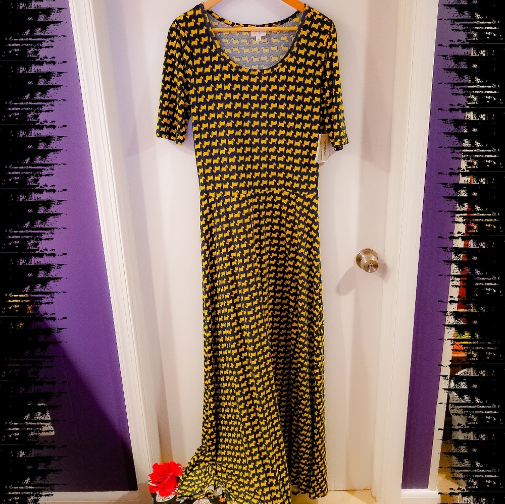 Lularoe Scottie Dogs Ana Dress - Unicorn